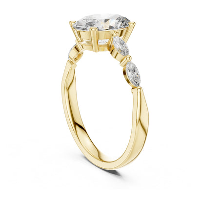 Flora 5 Carat Oval Lab Grown Diamond Engagement Ring
