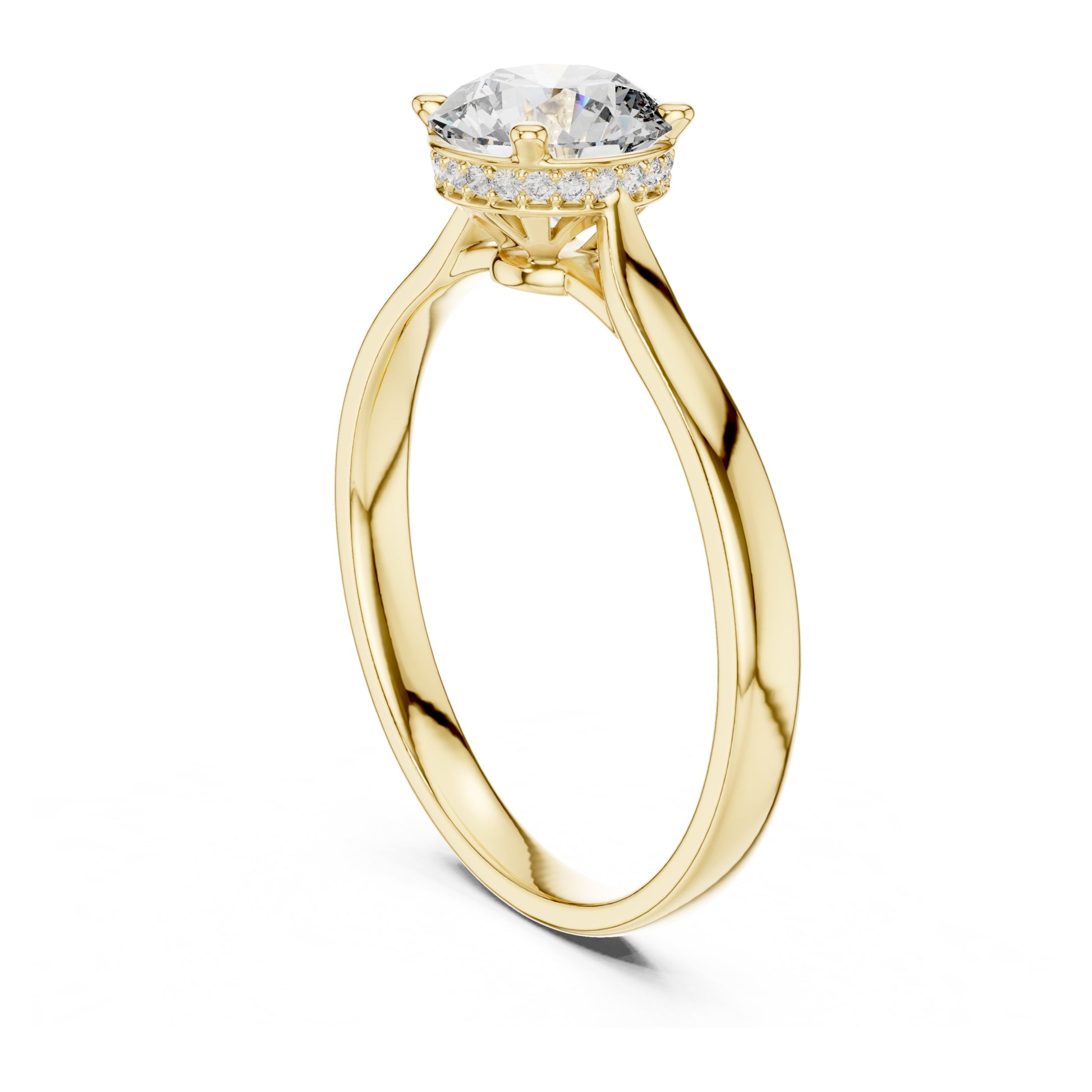 Celeste 1 Carat Round Lab Grown Diamond Engagement Ring