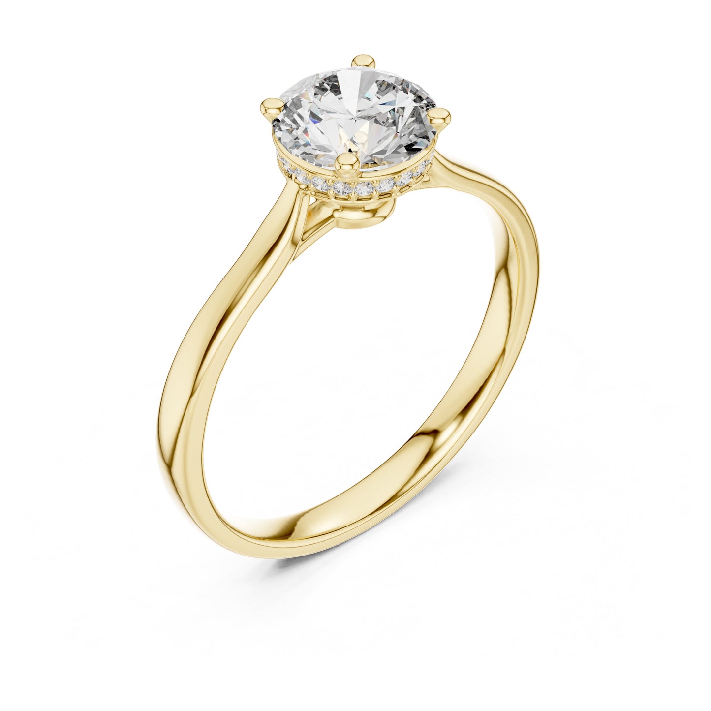 Celeste 1 Carat Round Lab Grown Diamond Engagement Ring