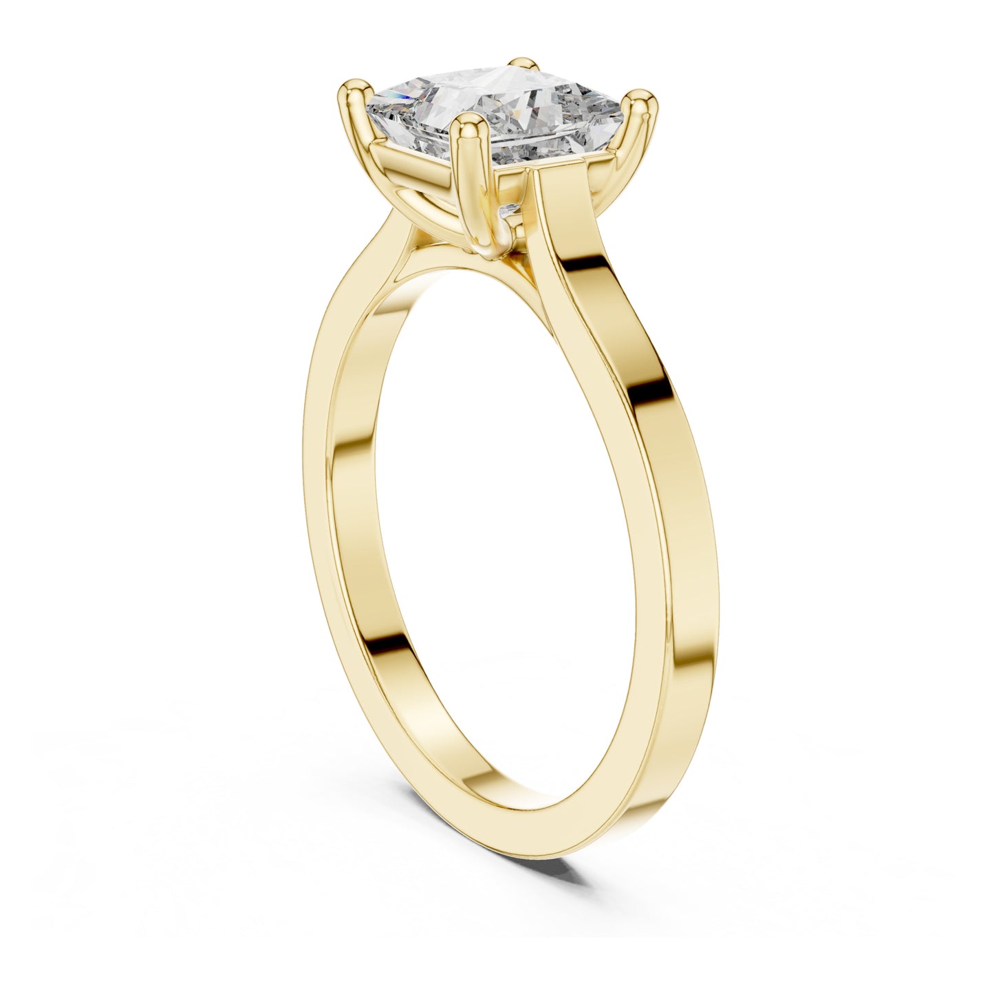 Vera 1 Carat Princess Lab Grown Diamond Solitaire Engagement Ring