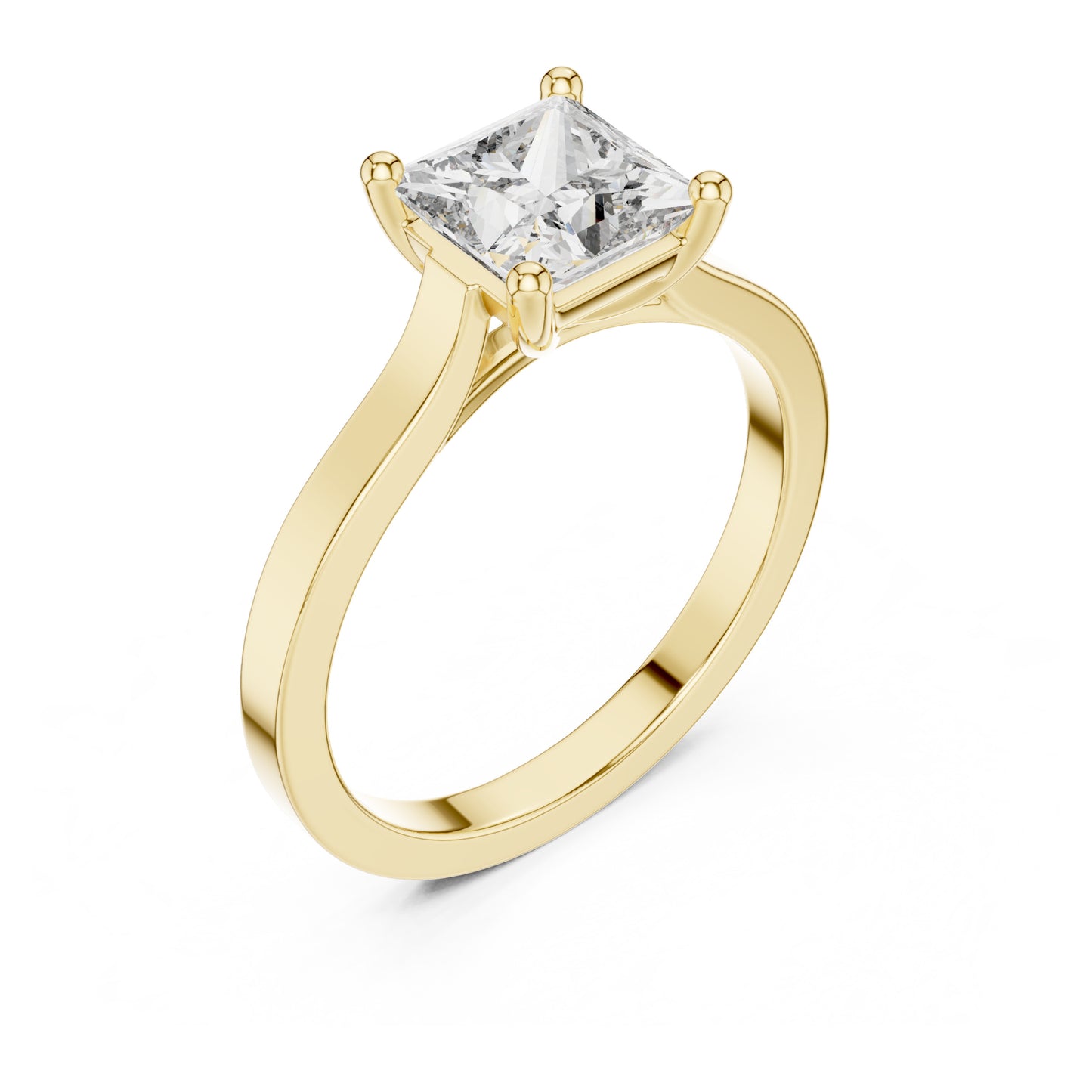 Vera 1 Carat Princess Lab Grown Diamond Solitaire Engagement Ring