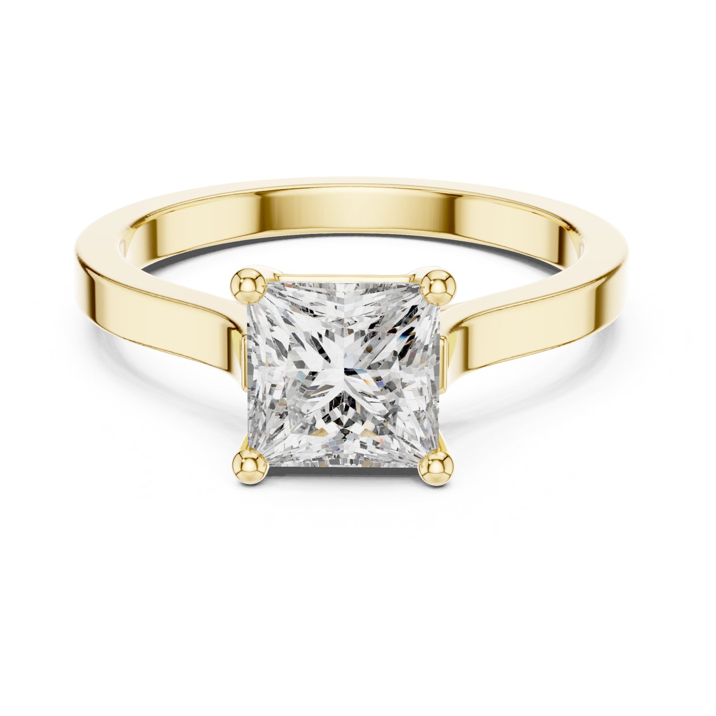 Vera 1 Carat Princess Lab Grown Diamond Solitaire Engagement Ring