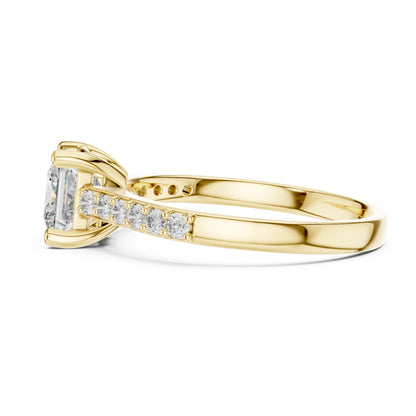 Vera 1 Carat Princess Lab Grown Diamond Graduated Engagement Ring
