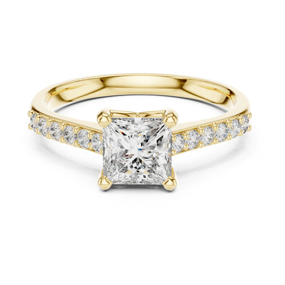 Vera 1 Carat Princess Lab Grown Diamond Graduated Engagement Ring