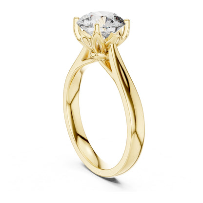 Clara 1.5 Carat Round Lab Grown Diamond Openwork Solitaire Engagement Ring