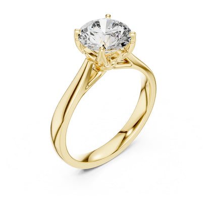 Clara 1.5 Carat Round Lab Grown Diamond Openwork Solitaire Engagement Ring