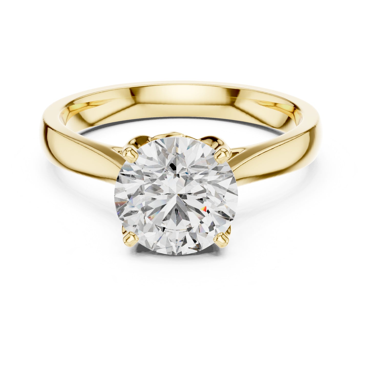 Clara 1.5 Carat Round Lab Grown Diamond Openwork Solitaire Engagement Ring