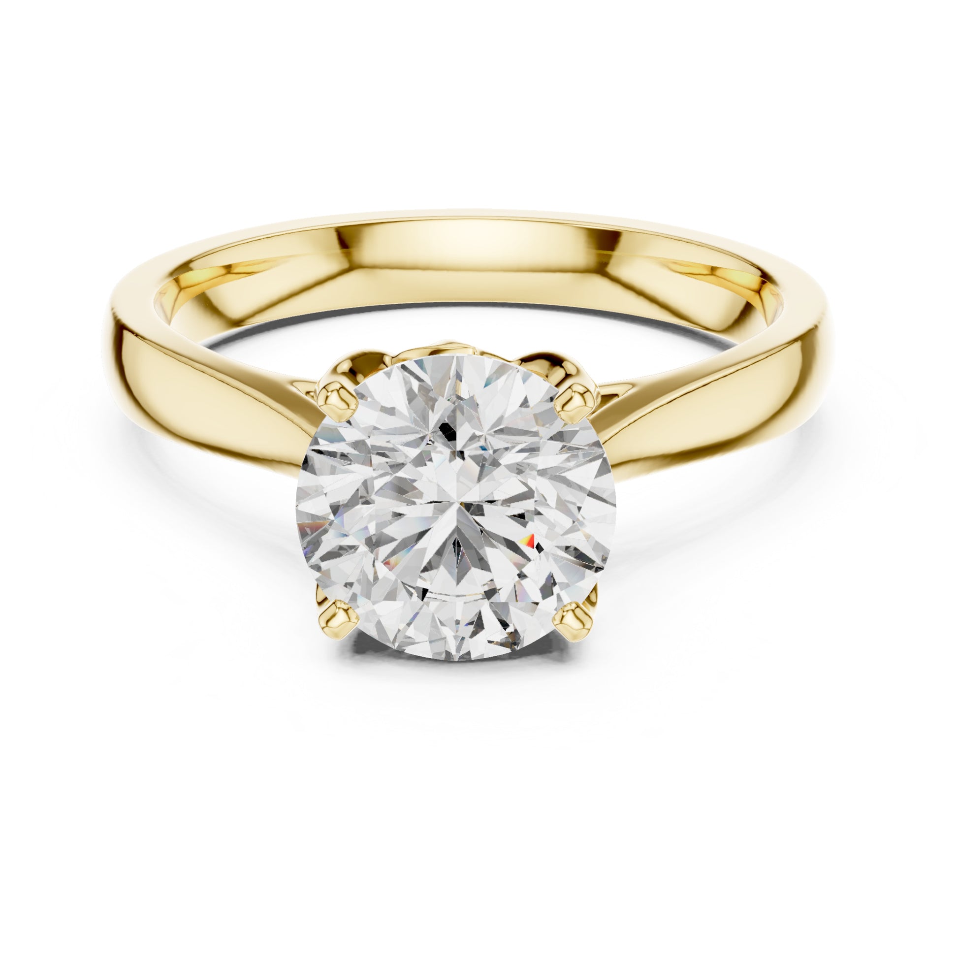 Clara 1.5 Carat Round Lab Grown Diamond Openwork Solitaire Engagement Ring