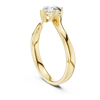 Clara 0.50ct Round Lab Grown Diamond Bezel Solitaire Engagement Ring