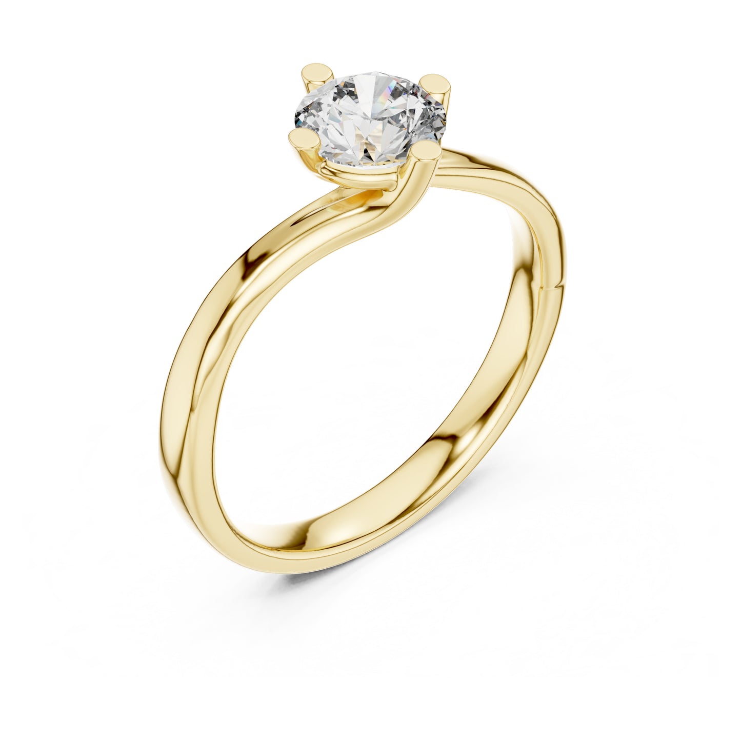 Clara 0.50ct Round Lab Grown Diamond Bezel Solitaire Engagement Ring