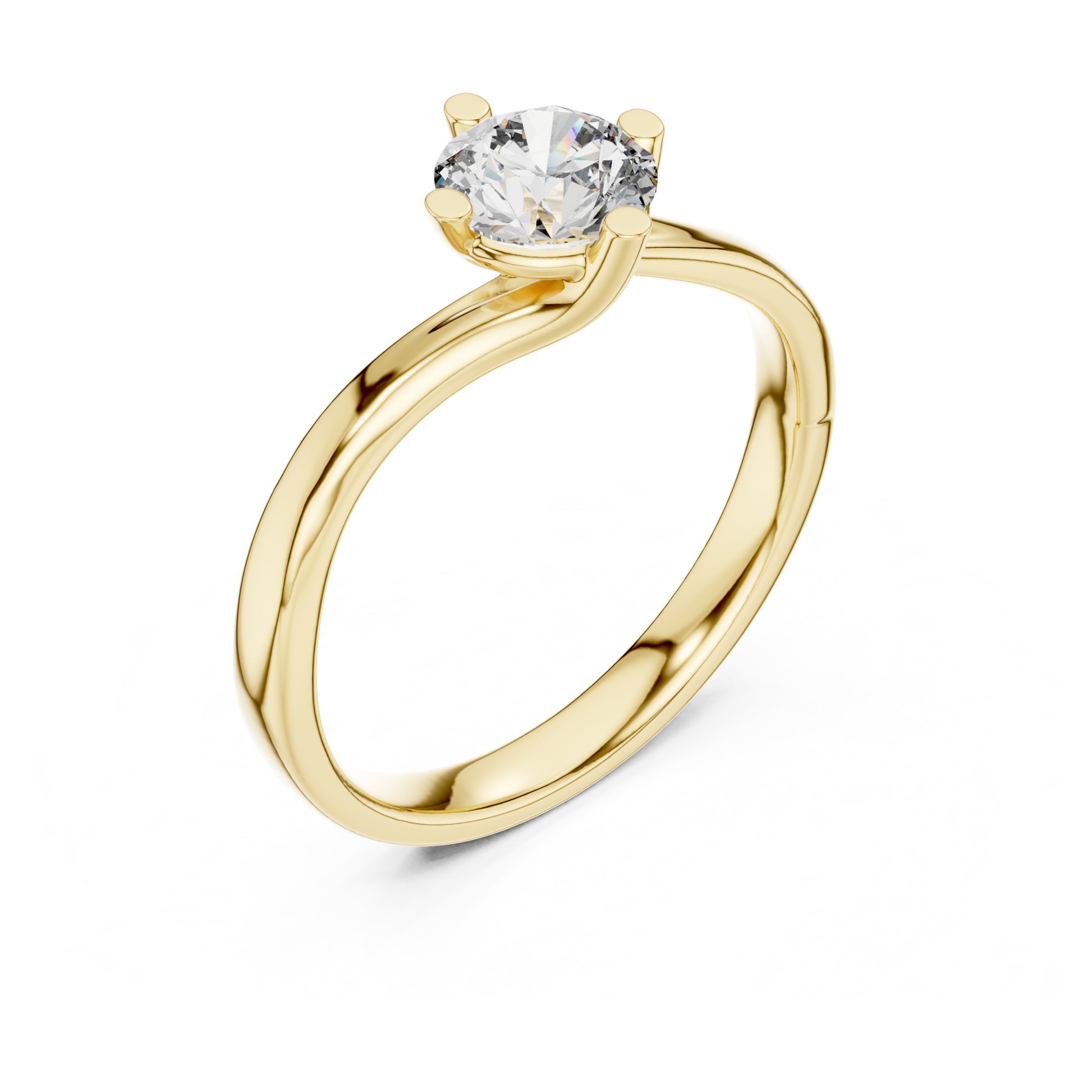 Clara 0.50ct Round Lab Grown Diamond Bezel Solitaire Engagement Ring