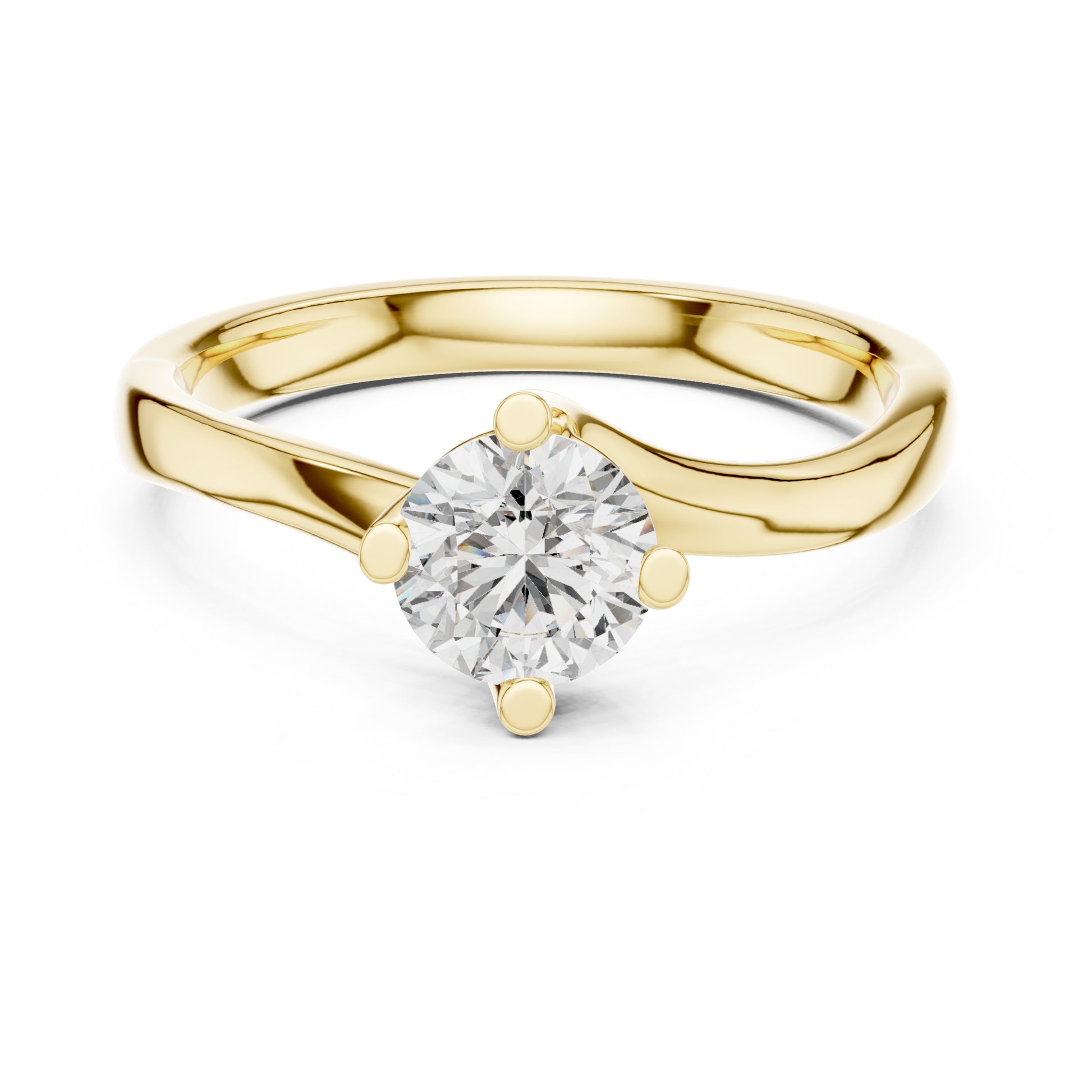 Clara 0.50ct Round Lab Grown Diamond Bezel Solitaire Engagement Ring
