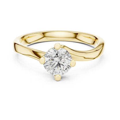 Clara 0.50ct Round Lab Grown Diamond Bezel Solitaire Engagement Ring