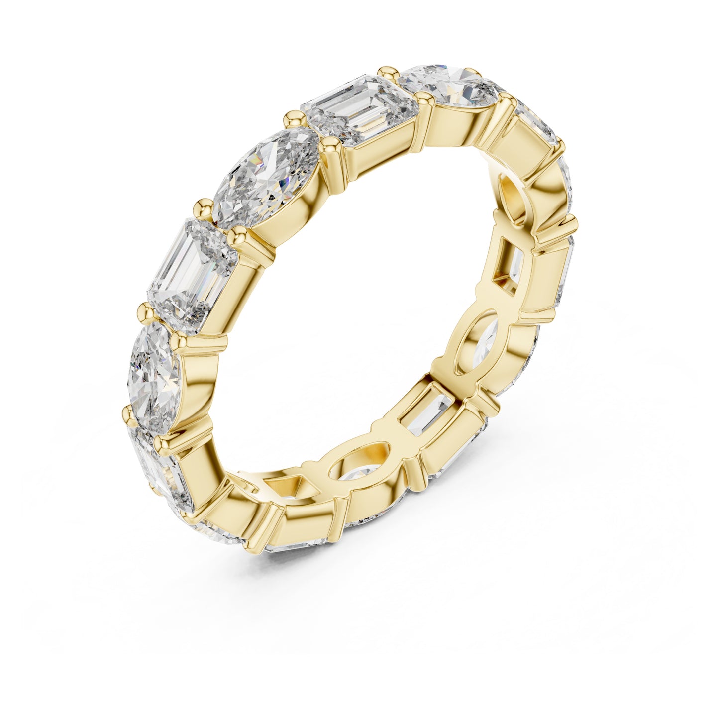 Aurora Round Coloured Stone Eternity Ring