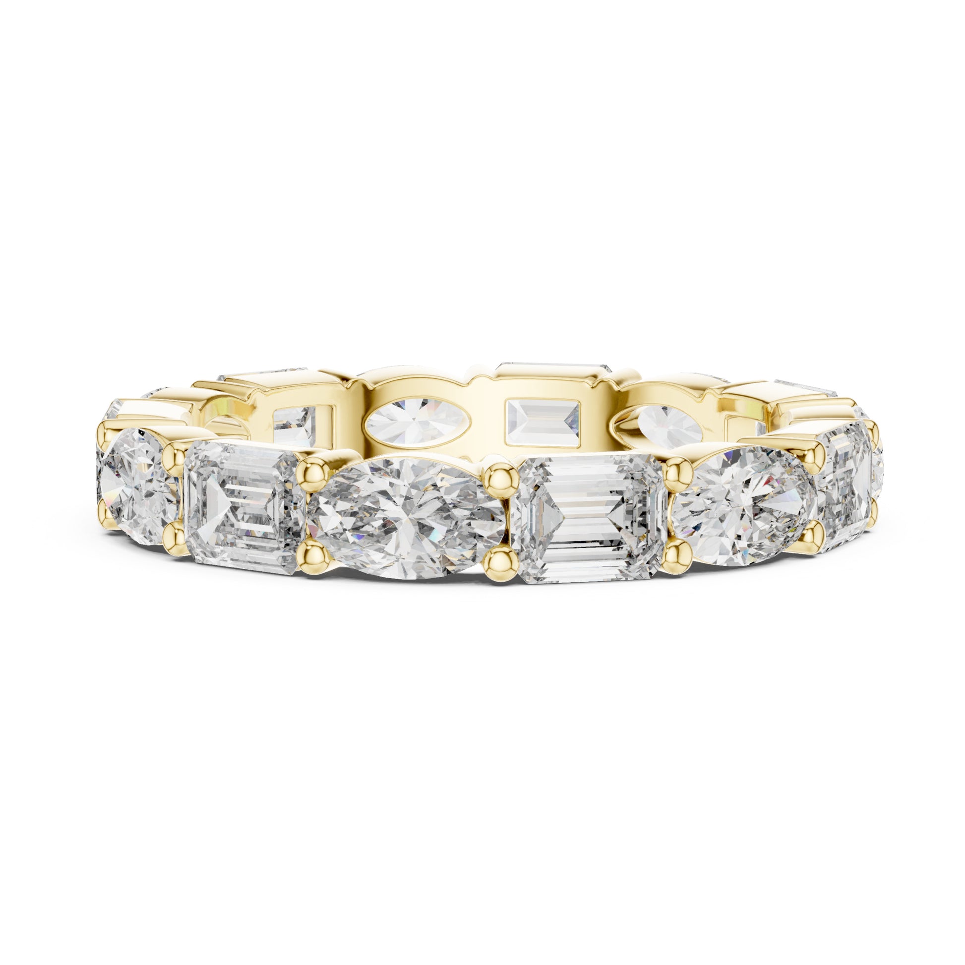 Aurora Round Coloured Stone Eternity Ring