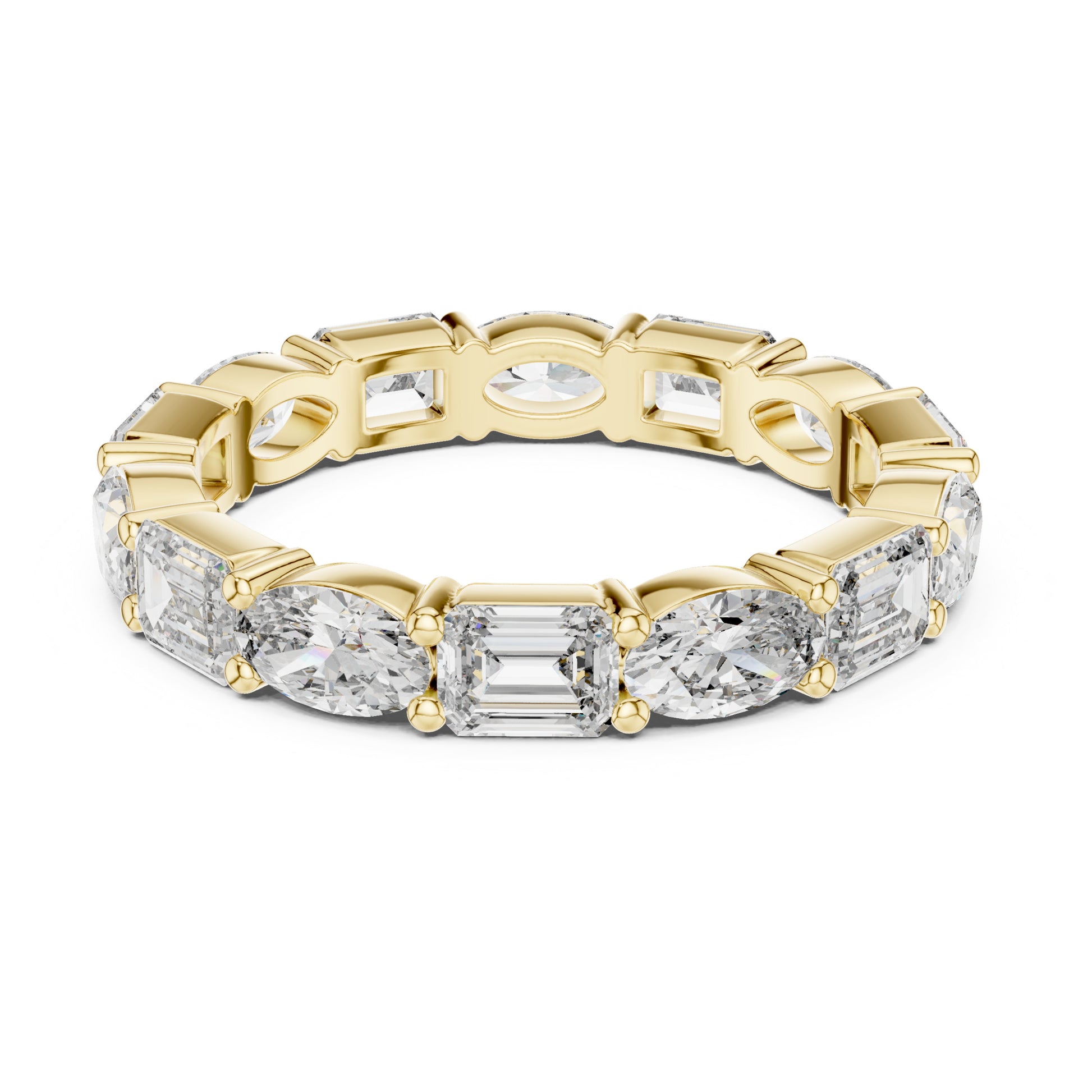 Aurora Round Coloured Stone Eternity Ring