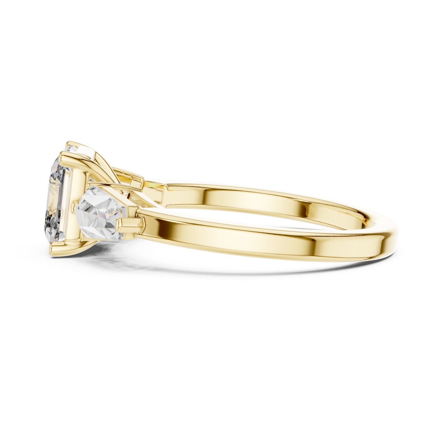 Vera 2 Carat Round Lab Grown Diamond Collet Three Stone Ring