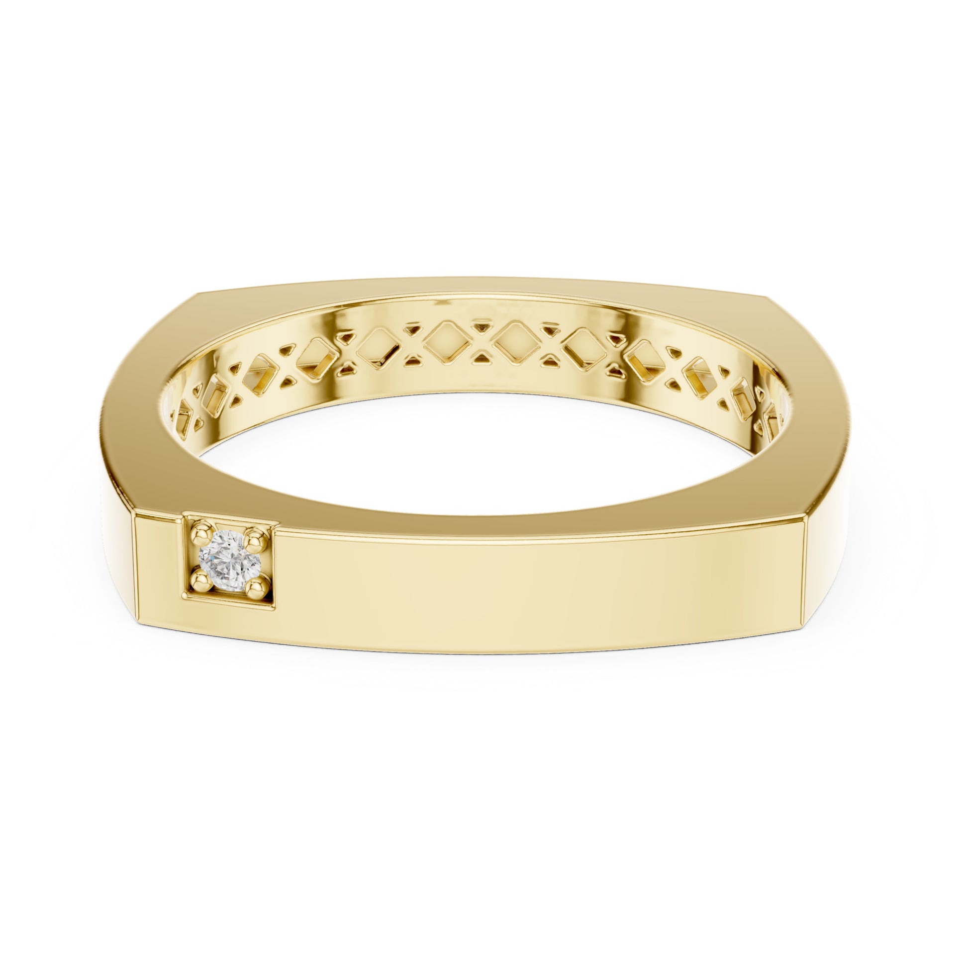 Vera Round Lab Grown Diamond Claw Geometric Ring