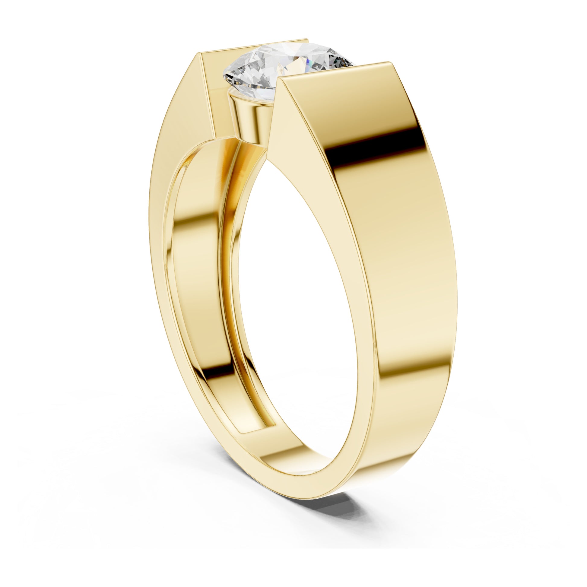 Vera 1.5 Carat Round Lab Grown Diamond Geometric Ring
