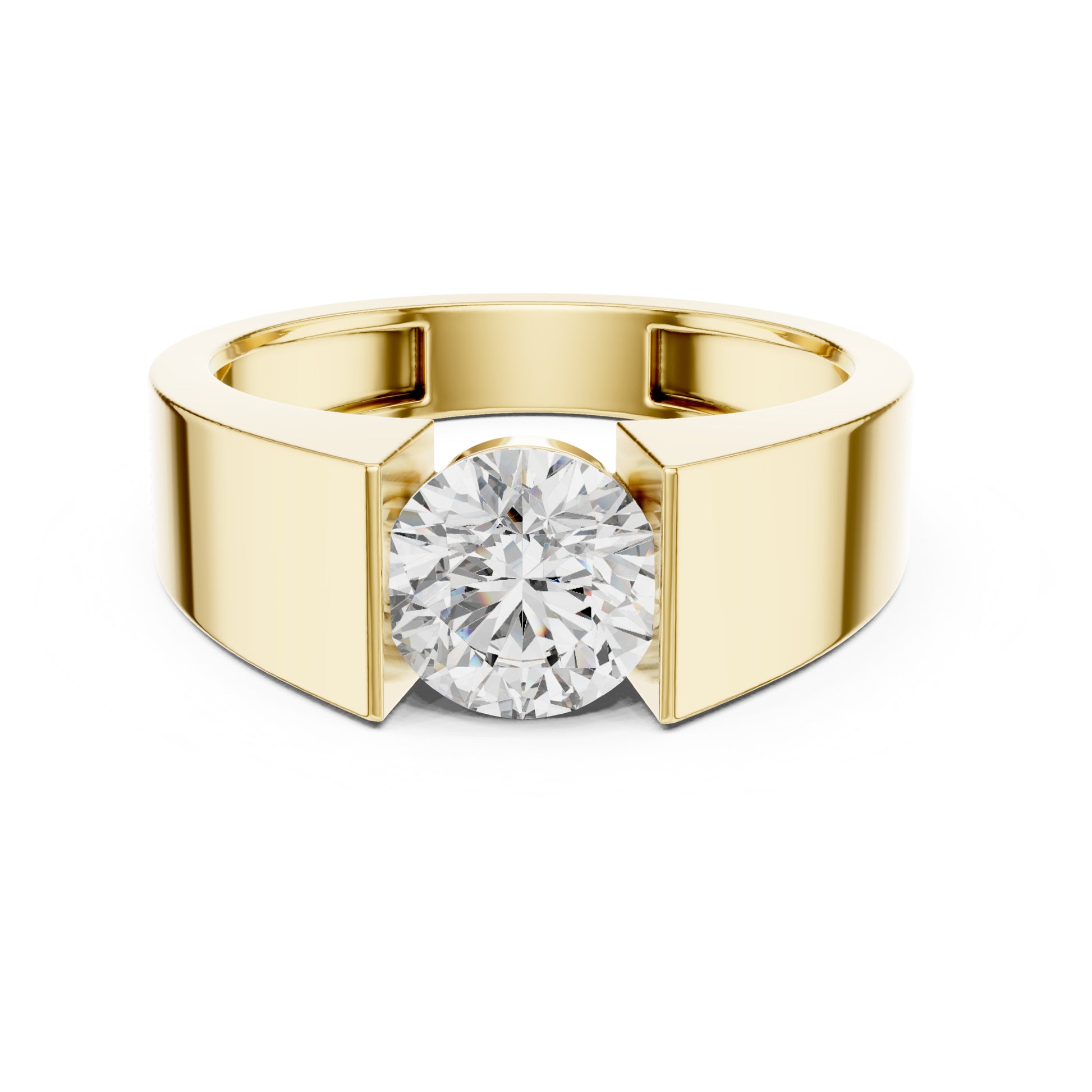 Vera 1.5 Carat Round Lab Grown Diamond Geometric Ring