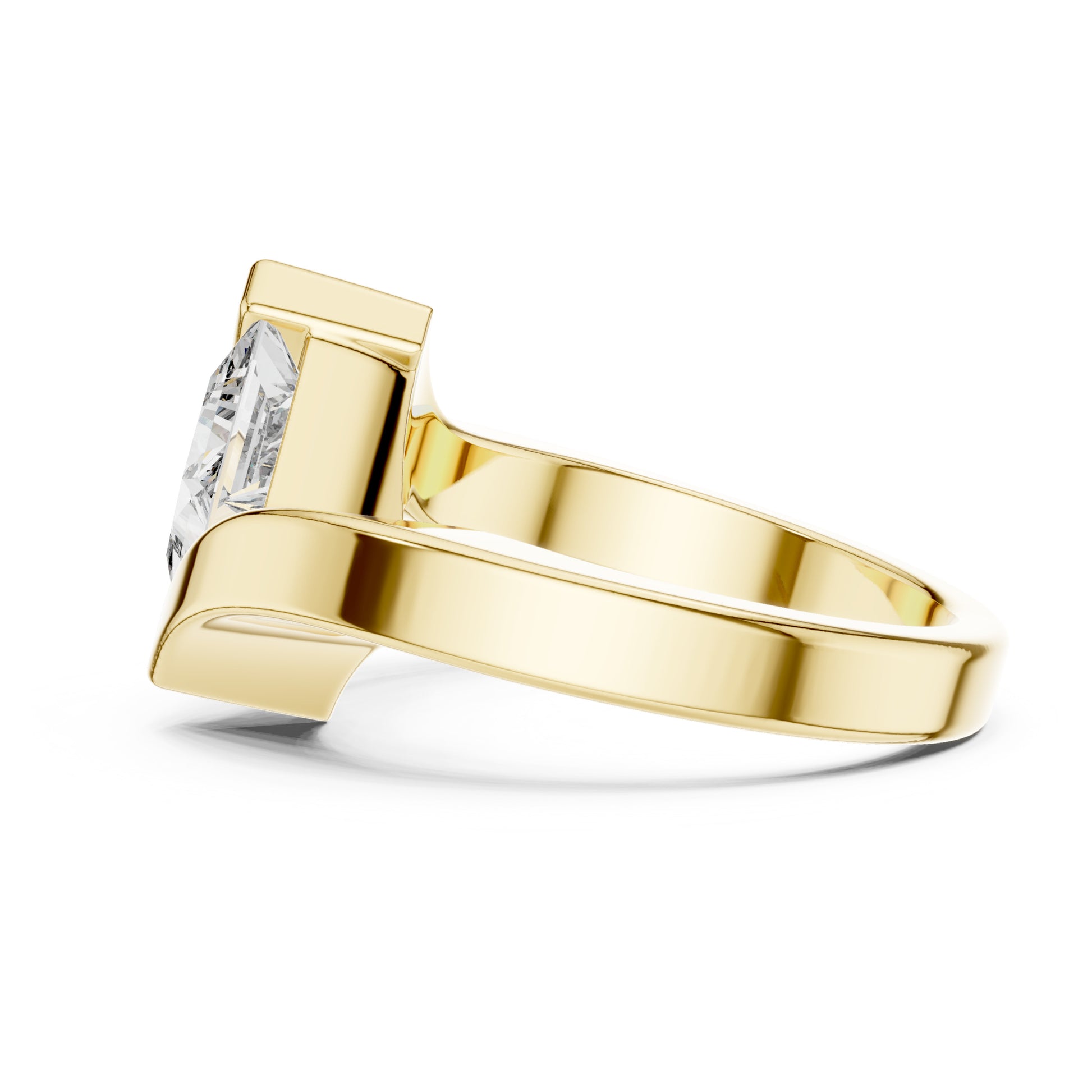 Isla 2 Carat Princess Lab Grown Diamond Bezel Ring