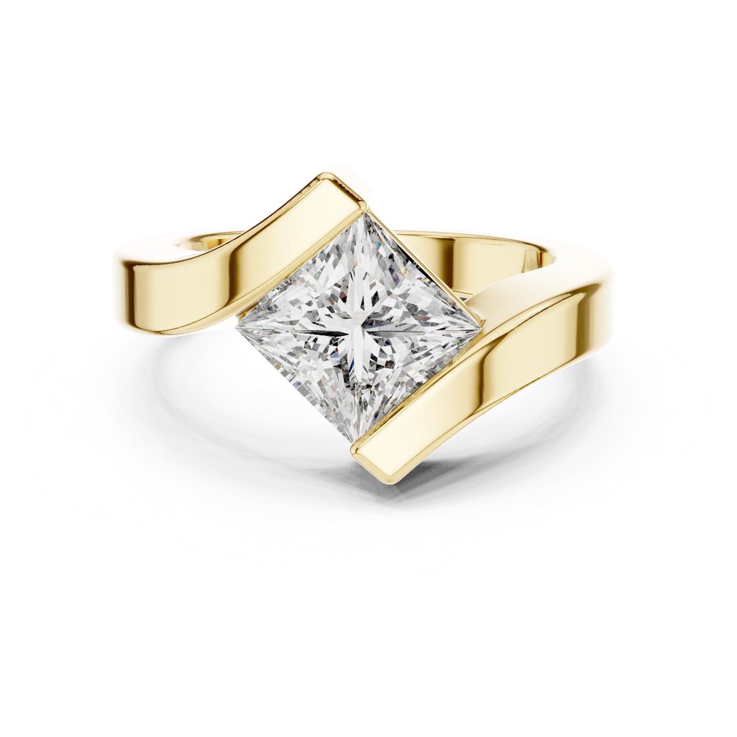 Isla 2 Carat Princess Lab Grown Diamond Bezel Ring
