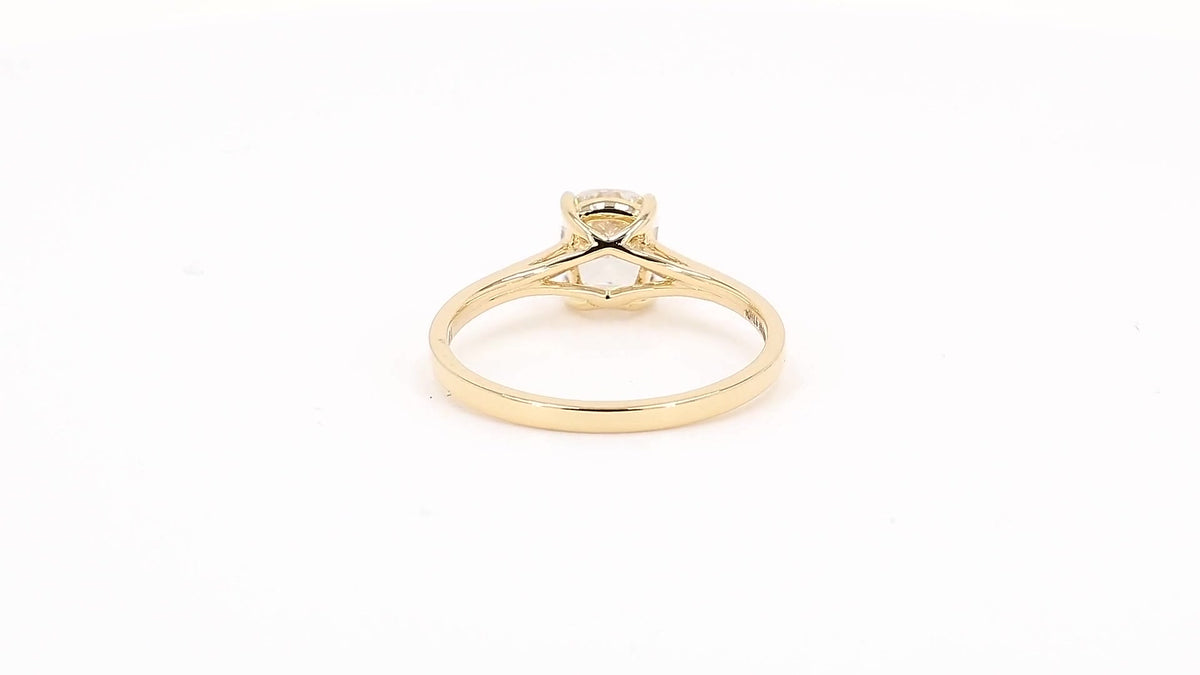 Clara 1.02-1.22ctw Cushion Lab Grown Diamond Solitaire Ring