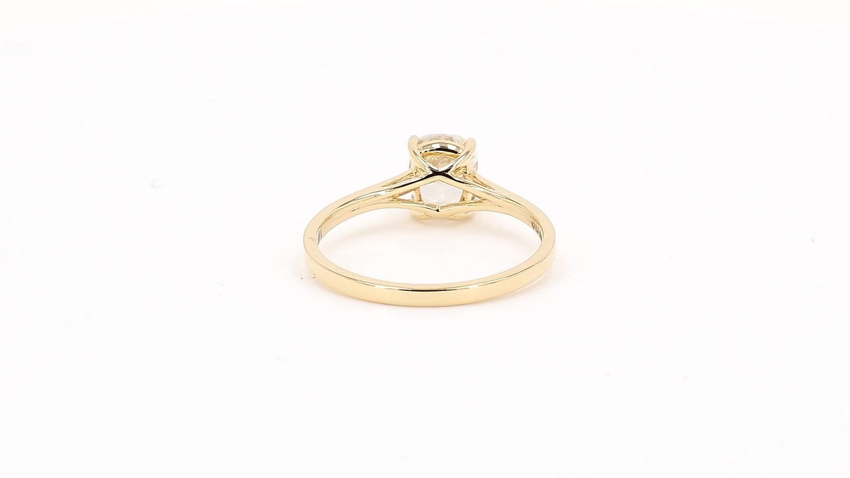 Clara 1.02-1.22ctw Cushion Lab Grown Diamond Solitaire Ring