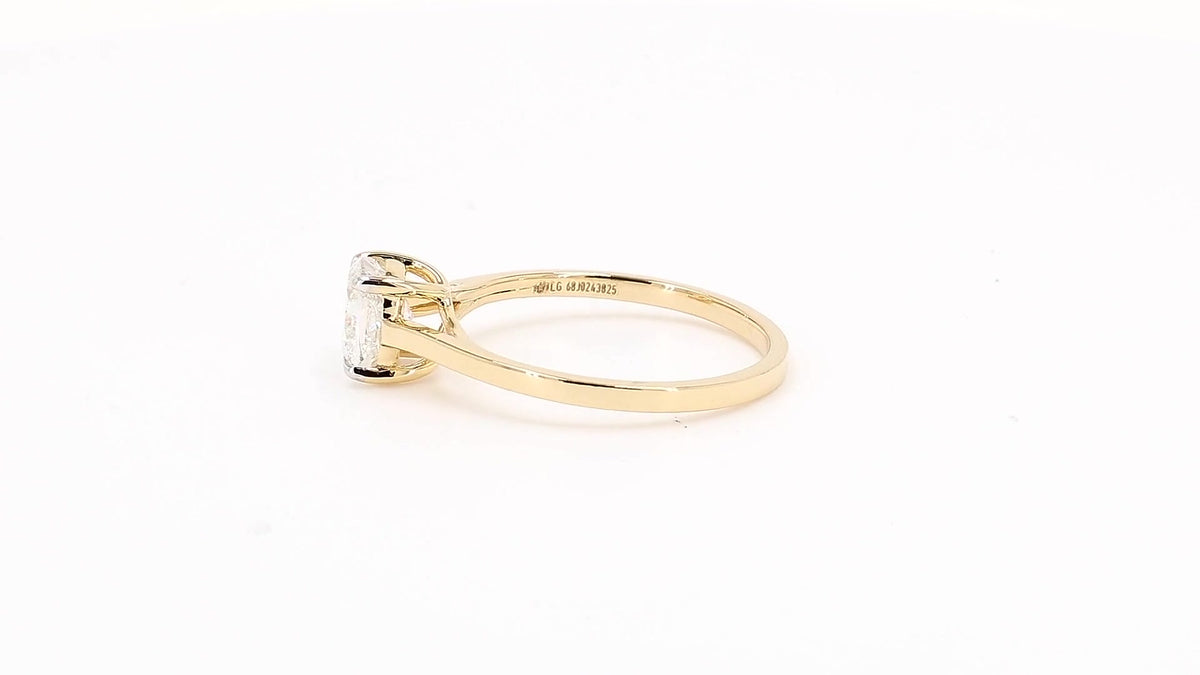 Clara 1.02-1.22ctw Cushion Lab Grown Diamond Solitaire Ring