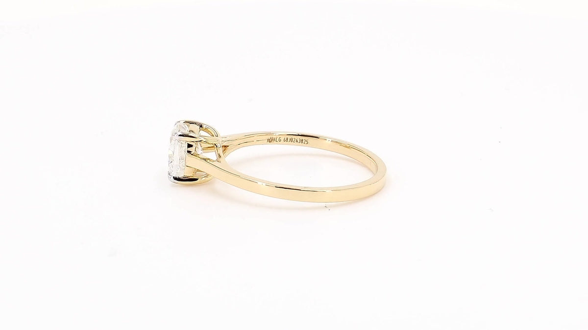 Clara 1.02-1.22ctw Cushion Lab Grown Diamond Solitaire Ring