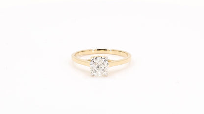 Clara 1.02-1.22ctw Cushion Lab Grown Diamond Solitaire Ring