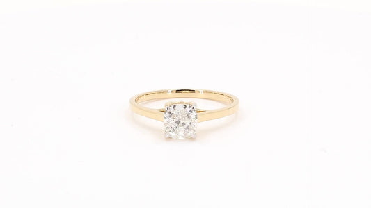 Clara 1.02-1.22ctw Cushion Lab Grown Diamond Solitaire Ring