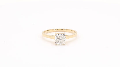 Clara 1.02-1.22ctw Cushion Lab Grown Diamond Solitaire Ring
