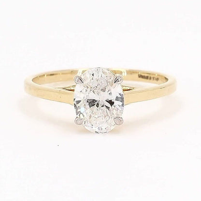 Clara 0.90-1.05ctw Oval Lab Grown Diamond Solitaire Ring