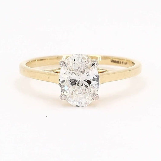 Clara 0.90-1.05ctw Oval Lab Grown Diamond Solitaire Ring