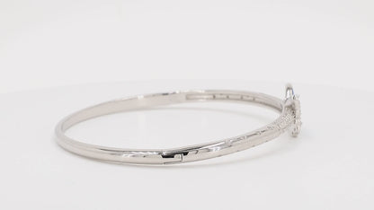 Divara Wren Bangle sterling silver 925 cubic zirconia bracelet, 360 degree video