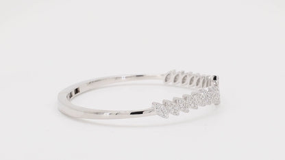 Divara Celestine Bangle sterling silver 925 cubic zirconia bracelet, 360 degree video