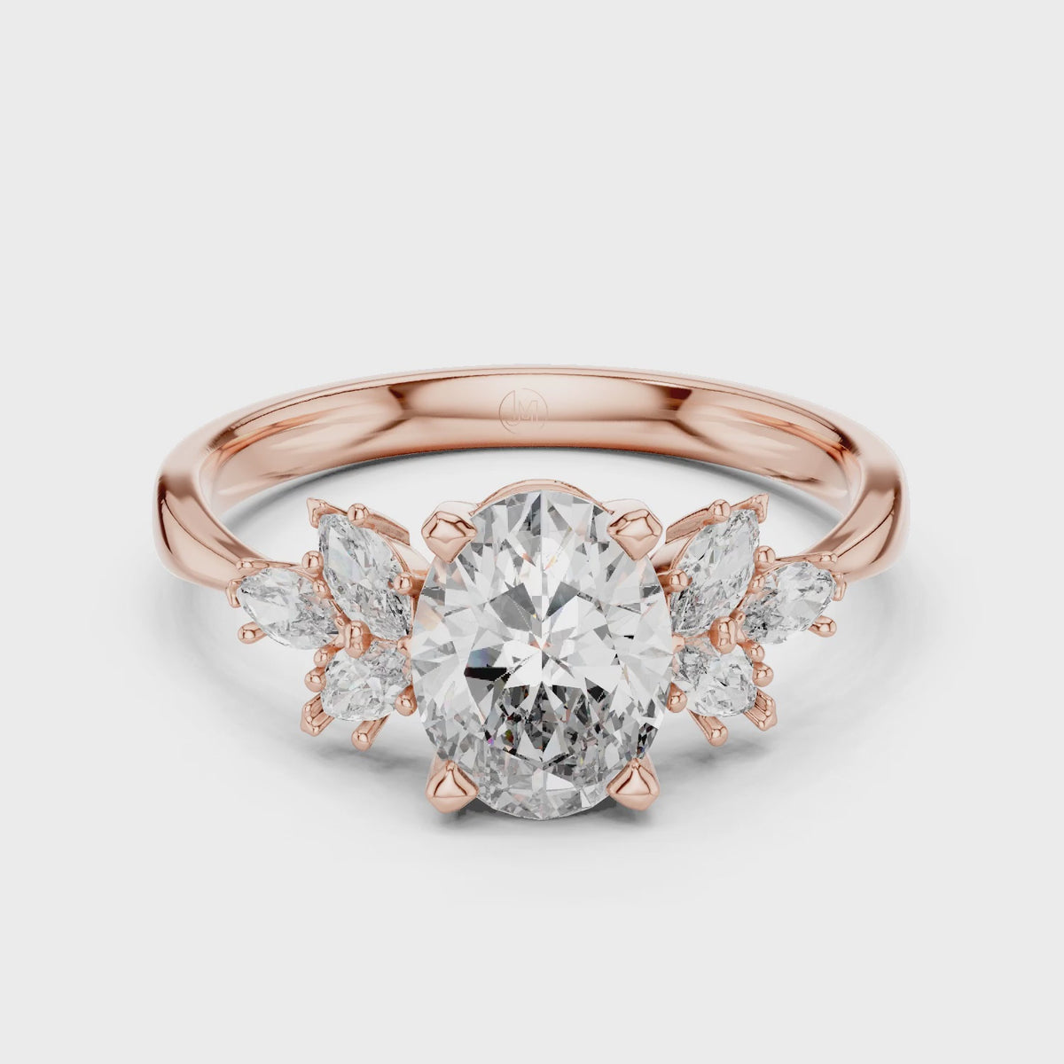 Flora 1 Carat Oval Lab Grown Diamond Engagement Ring - Rose Gold video
