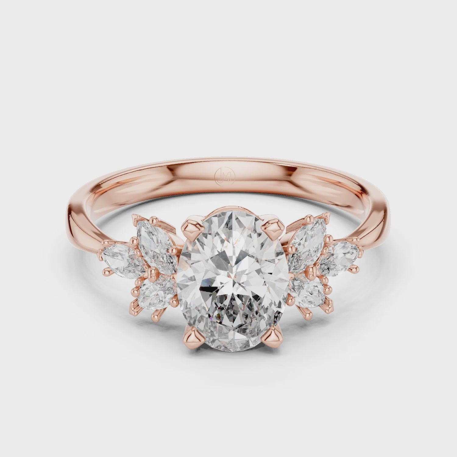 Flora 1 Carat Oval Lab Grown Diamond Engagement Ring - Rose Gold video