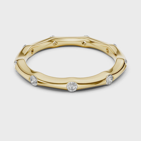 Isla 0.33ct Round Lab Grown Diamond Bezel Ring - Yellow Gold video