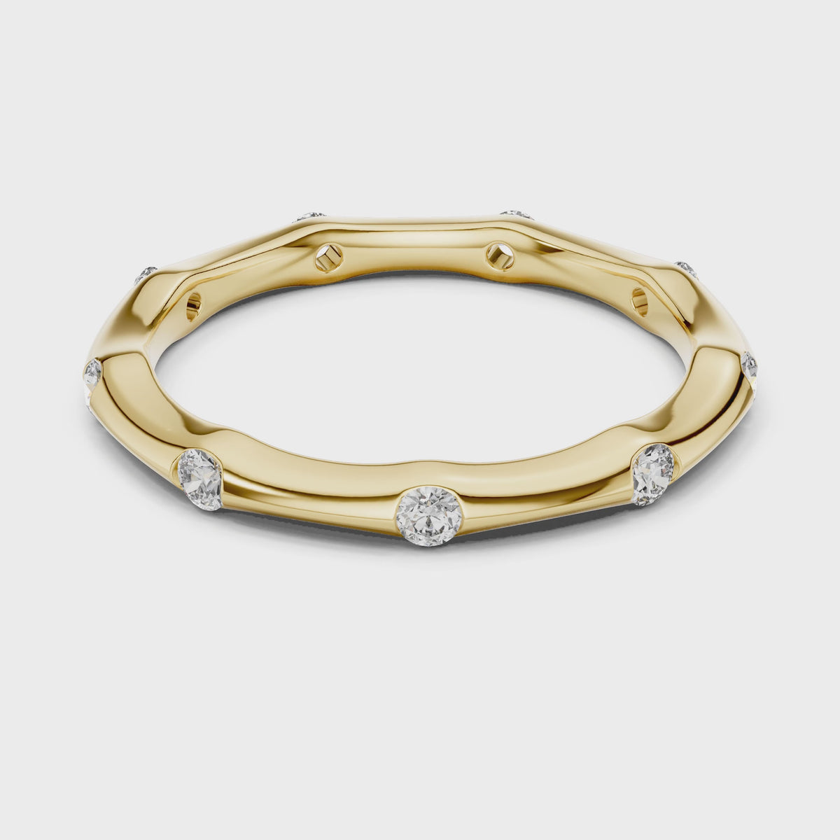 Isla 0.33ct Round Lab Grown Diamond Bezel Ring - Yellow Gold video