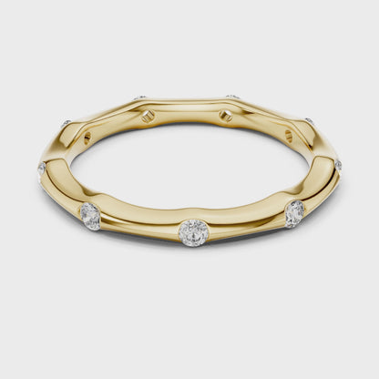 Isla 0.33ct Round Lab Grown Diamond Bezel Ring - Yellow Gold video