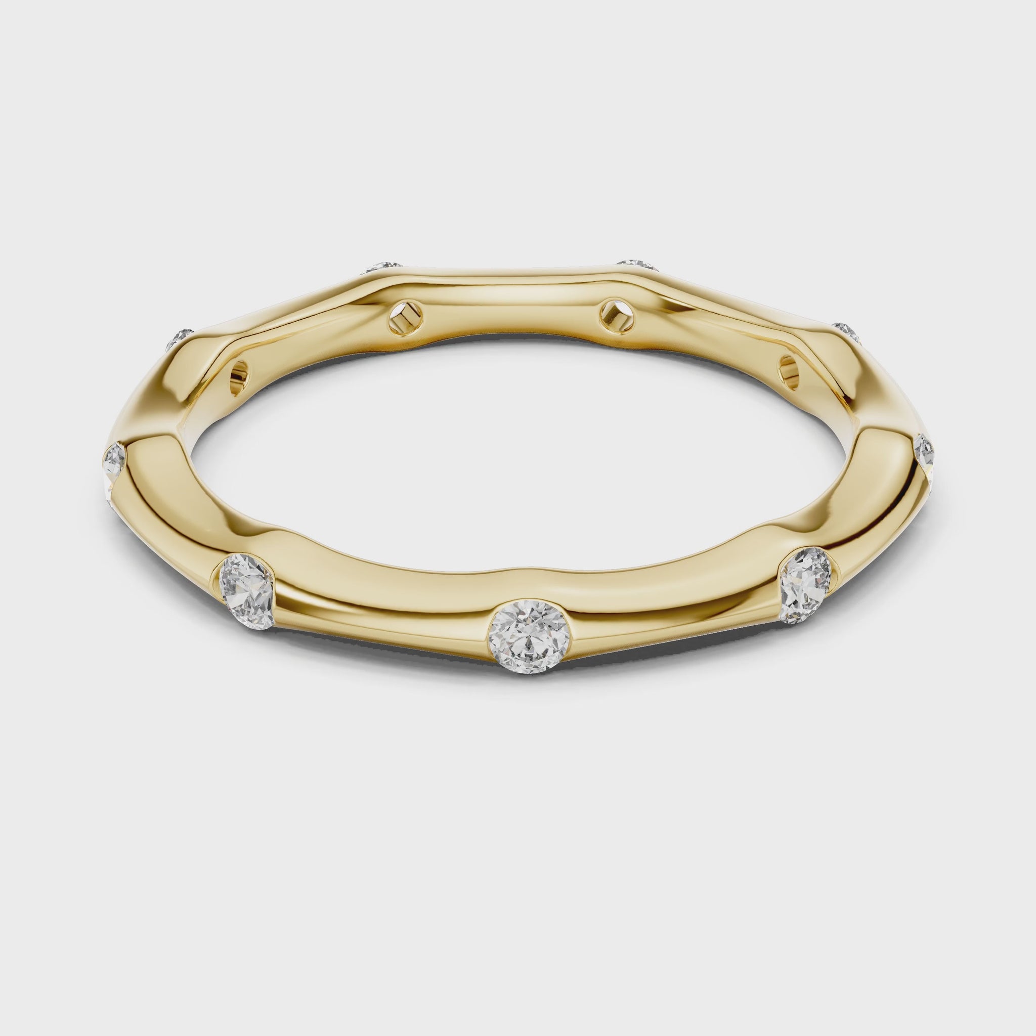 Isla 0.33ct Round Lab Grown Diamond Bezel Ring - Yellow Gold video