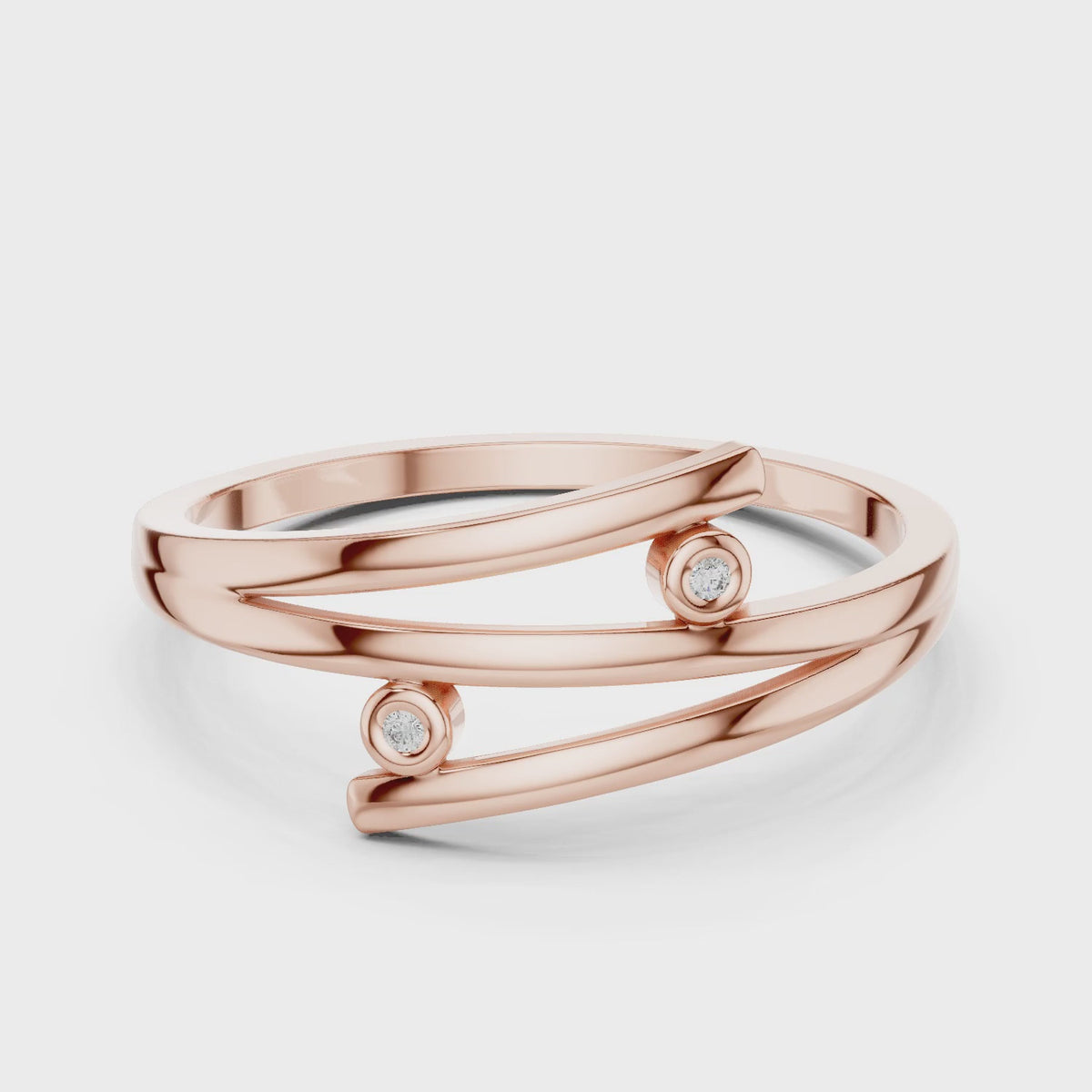Isla Round Lab Grown Diamond Open Ring - Rose Gold video