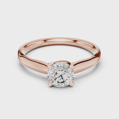 Clara 0.50ct Round Lab Grown Diamond Claw Solitaire Engagement Ring - Rose Gold video