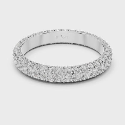 Aurora 1.5 Carat Round Lab Grown Diamond Domed Eternity Ring - White Gold video