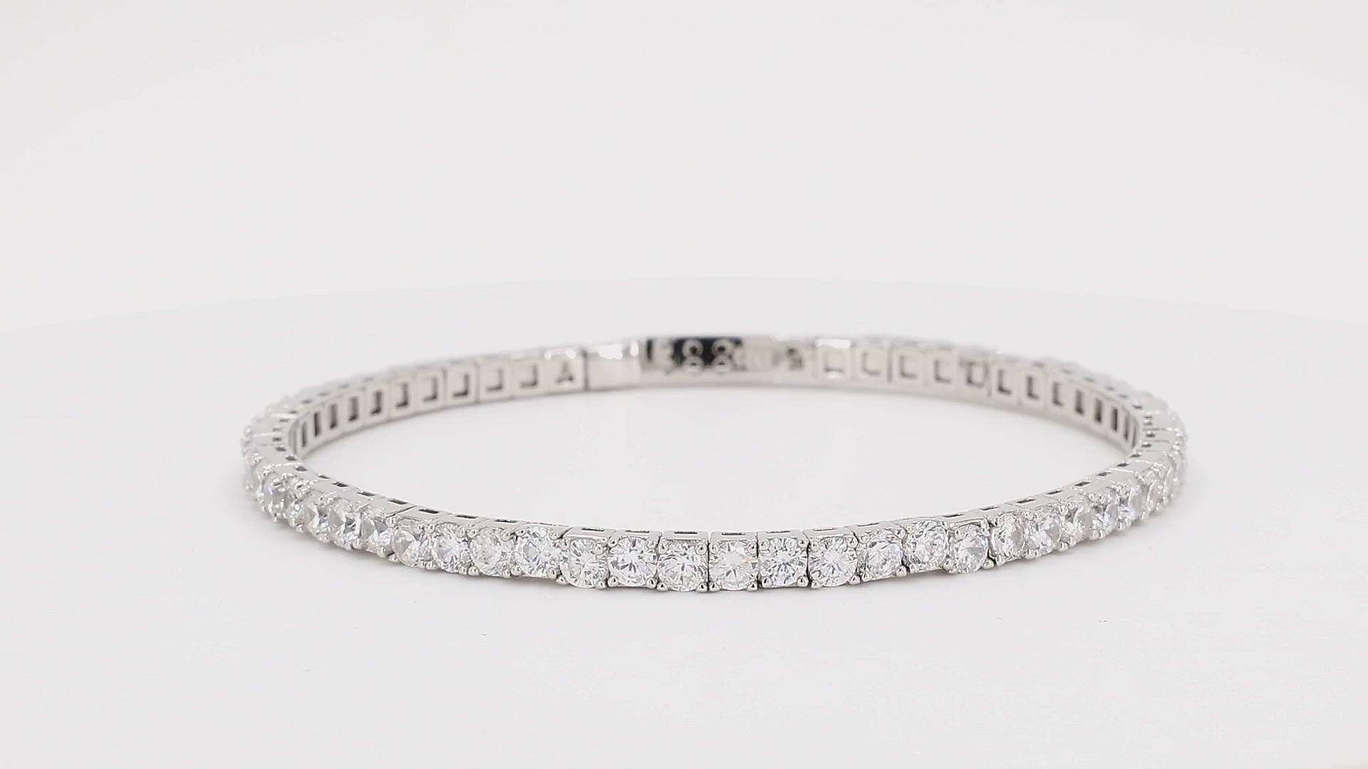 Divara Oriana Tennis Bracelet sterling silver 925 cubic zirconia bracelet, 360 degree video