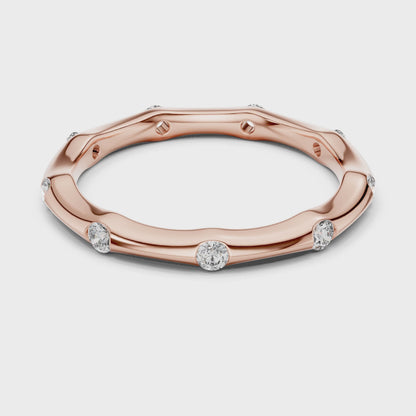 Isla 0.33ct Round Lab Grown Diamond Bezel Ring - Rose Gold video