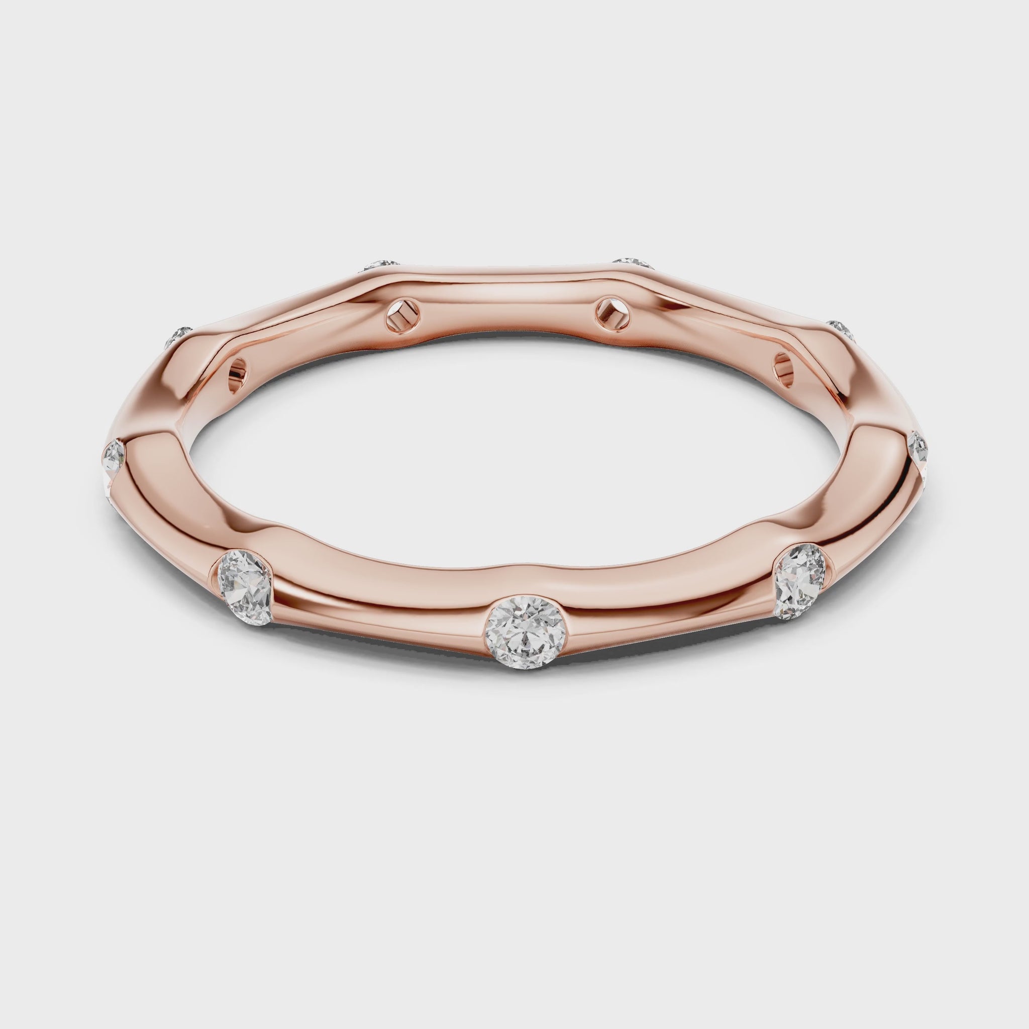 Isla 0.33ct Round Lab Grown Diamond Bezel Ring - Rose Gold video