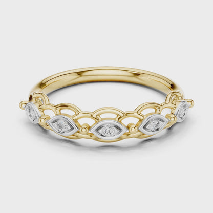 Isla Round Lab Grown Diamond Half Eternity Ring - Yellow Gold video